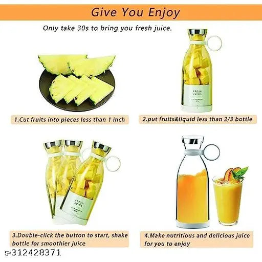 Electric Portable Mini Juicer Bottle | Wireless Personal Size Juicer Blender