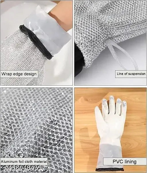 Wire Dishwashing Gloves, Kitchen Cleaning Gloves.